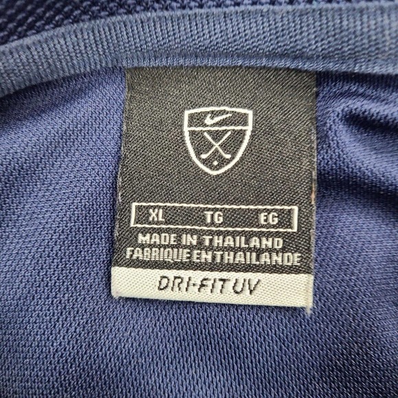 Nike Polo Shirt Men's XL Blue Golf Dri-Fit UV Protection Performance Adult - Picture 3 of 11